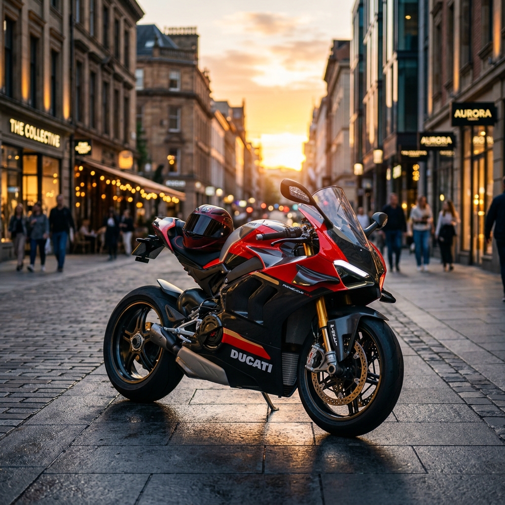 A premium motorcycle available to rent through MotoRent